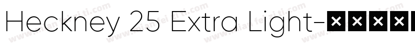 Heckney 25 Extra Light字体转换